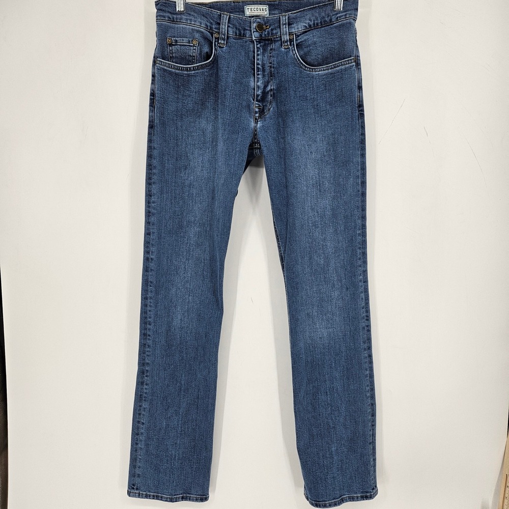 Tecovas Jeans Mens 32x34 Medium Blue Slim Straight Cowboy Western